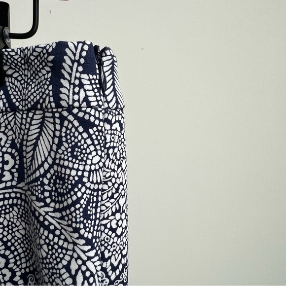 New Talbots Chatham Ankle Pants 4 NAVY Floral Paisley Stretch Pockets Career - Picture 5 of 15